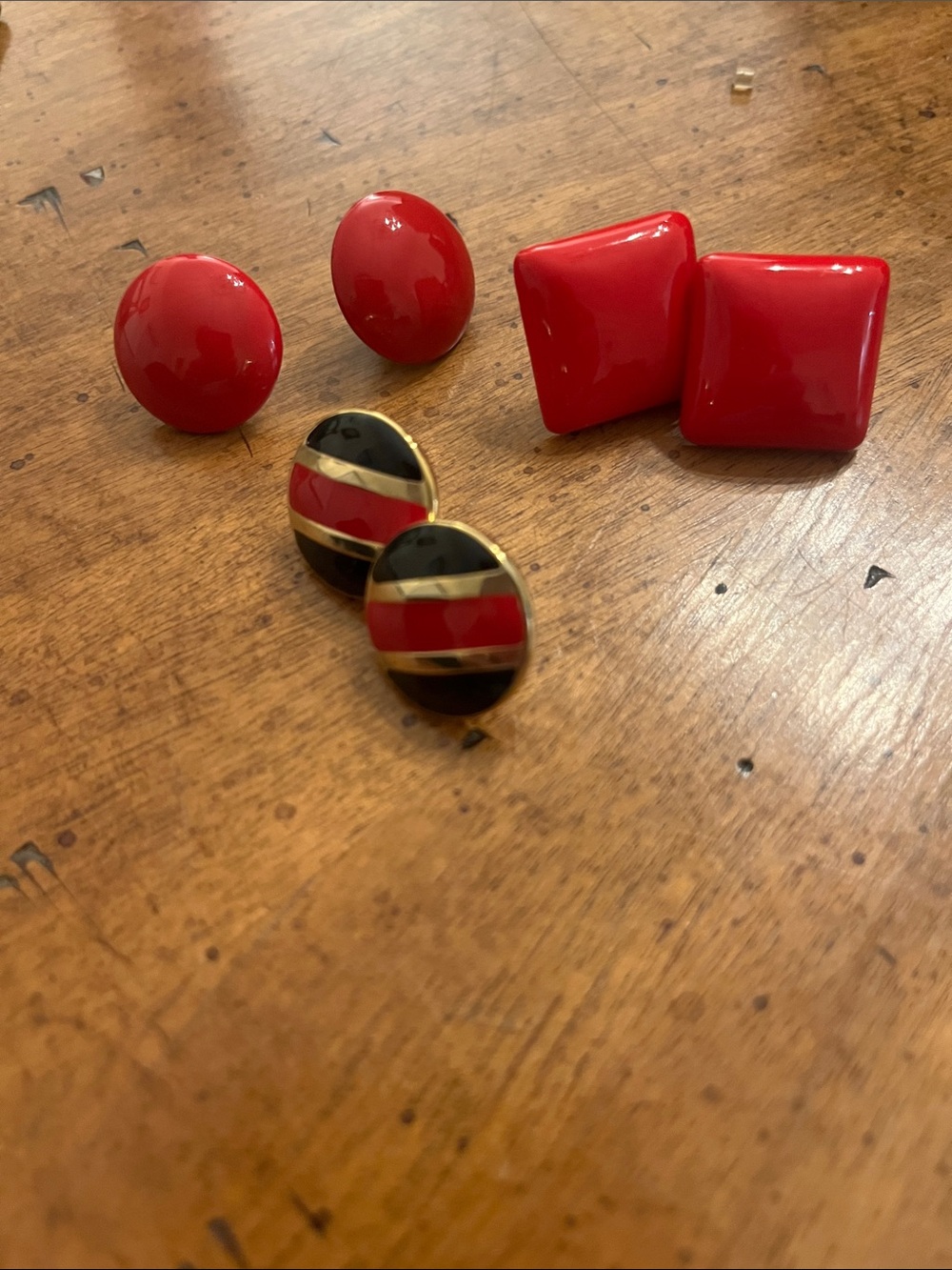 Retro statement earrings - 3 pairs